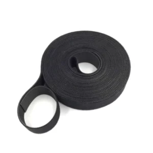 CHINEE Self Gripping Double Side Back to Back Hook and Loop Cable Tie Black Color 20mmx10m roll Hook and Loop Back to Back Tape
