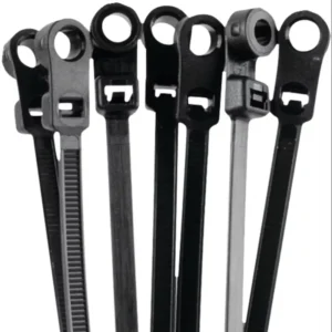 CHINEE Self Locking 100mm 2.5mm 100pcs PA66 Nylon Screw Cable Ties with Mounting Hole