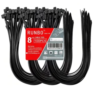 CHINEE Self Locking Black Zip Ties UV Resistant Nylon Cable Ties 4.8*200mm