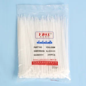 CHINEE Self Locking Cable Ties 8mm Nylon 66 UV Strap for Wire Management 250mm Cable Tie Wraps