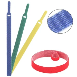 CHINEE Self-Locking Hook & Loop Cable Ties Back to Back Reusable Electrical Use Cable Management Tape Fastening