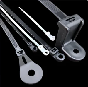 CHINEE Self Locking Nylon 66 Cable Ties with Screw Mounting Holes Multiple Sizes Fire Rating 94V 2 CE Certified