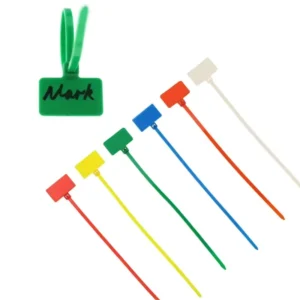 CHINEE Self Locking Nylon Cable Marker Zip Ties With Custom Print Label Tag Multi Color