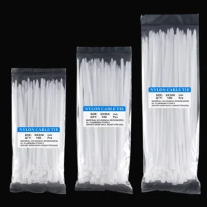 CHINEE Self Locking Nylon Cable Tie White Plastic Cables Tie Cable