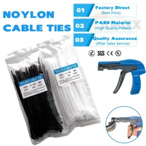 CHINEE Self Locking Nylon Cable Ties Various Sizes 200mm 250mm Organization Nylon Tie Straps 380mm Plastic Cable Organization