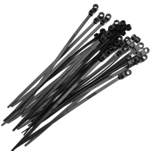 CHINEE Self Locking Nylon Cable Ties with Screw Mount Hole Fixed Zip Ties Heavy Duty Wire Fastening for Cable Management