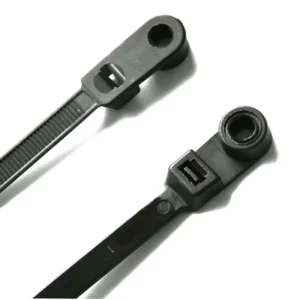 CHINEE Self-Locking Nylon Zip Ties Plastic Cable Ties with Screw Hole Mountable Head Cable Ties 3.6*150mm