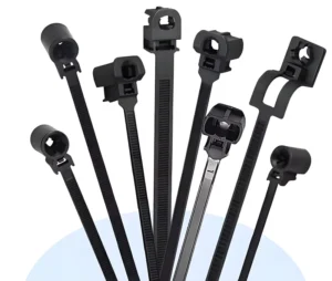 CHINEE Self-Locking Nylon Zip Ties Weld Stud Mount Cable Ties and Mountable Head Fasteners for Assembly Bolts
