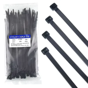 CHINEE Self Locking UV Resistant Black and White 2.5mm 9mm 100mm Widths Eco Friendly Nylon Cable Tie RUNBO