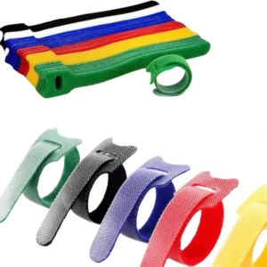CHINEE Self adhesive Colored Nylon Cable Ties Cat shaped T shaped Back to back Velcro Data Cable Management Straps