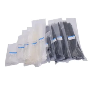 CHINEE Self locking Cable Ties UV Black Material Nylon 66 Cable Zip Ties Mountable Head Nylon 66 Plastic Cable Tie