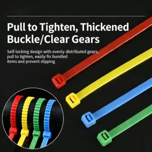 CHINEE Self locking Colored Nylon Cable Ties High strength Plastic Cable Ties 3*100 4*200 5*300 Cable Ties