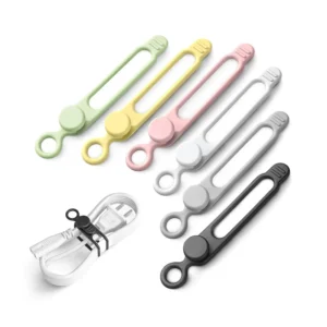 CHINEE Silicone Cable Organizer Management Reusable Cable Ties Cord Holder Charger Wire Organizer for Bundling And Fastening