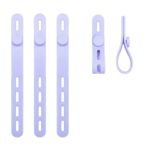 CHINEE Silicone Cable Straps Cord Organizer Reusable Cable Ties Wire Management with Lock Buckle