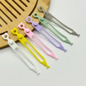 CHINEE Silicone Cable Ties Reusable Cable Management Organizer