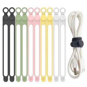 CHINEE Silicone Phone Charging Cable Winder Ties Cord Organizer for Bundling and Fastening Cable Cords Wires