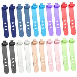 CHINEE Silicone Tie Data Cable Storage Organizer Winder Fastener Flexible Earphone Cable Bundle Strap for Kitchen Use
