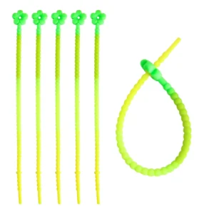 CHINEE Silicone Zip Ties Bag Clip Cable Straps 25cm Reusable Rubber Twist Straps All purpose Ties Silicone Cord Household Snake Holder