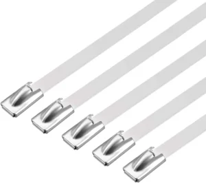 CHINEE Stainless Steel Fastening Cable Tie Heat Resistant Heavy Duty Multifunctional Self Locking Zip Tie for Exhaust Wraps Organizers