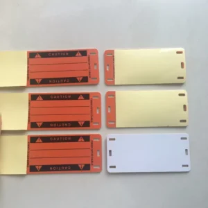 CHINEE Standard Orange Printed Abs Plastic Fiber Cable Tie Marker Label Tag