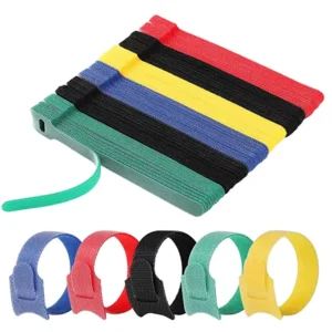 CHINEE Stock T Type Hook and Loop Cable Tie Reusable Wire Straps for Electronics and Car Wire Management