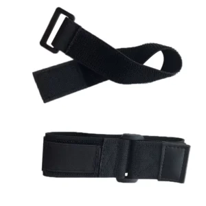 CHINEE Stretch Velcroes Cable Ties Elastic Hook and Loop Strap With Metal Buckle Black Cable Ties Resealable With Nylon Fastener