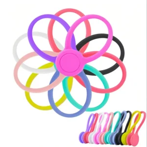 CHINEE Strong Magnet Silicone Reusable Cable Ties Eco Friendly Nylon Cord Wraps Organizer with Magnetic Cable Clips