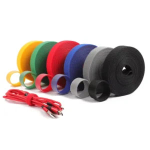 CHINEE Subdued Custom Hook and Loop Embroidered Cable Tie Cutting Nylon Polyester Self adhesive Sticks Hook and Loop