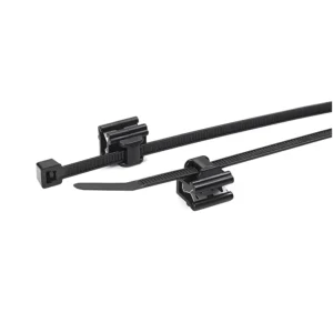 CHINEE T50ROSEC22 Self Locking Nylon Cable Zip Tie with Edge Clip Clamp EC22 for 1 3 mm Plate Thicknesses Made of Durable Nylon 66