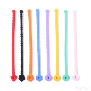 CHINEE Tadpole TPR Silicone Adjustable Cable Ties DIY Craft & Bag Charm Accessories