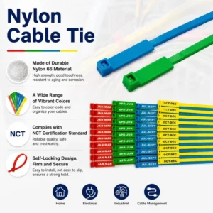 CHINEE Tag Nylon PA66 Cable Zip Tie Custom Printed Sling Tags Rigging Tags Custom Tag Rigging