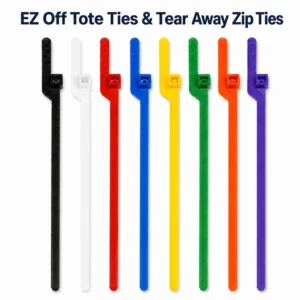 CHINEE Tamper Evident Security Seal Zip Ties 8″ for Shipping Totes & Logistics Containers Easy Hand Removal for Fast Unboxing