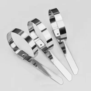 CHINEE Tensile White Stainless Steel Self-Locking Cable Ties 304/316/201 Metal Banding CT-SL-S-11 -60~+550