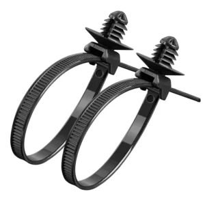 CHINEE Threaded Head Plastic Cable Tie Fixed Pin Type Fir Tree shaped Removable 10kg Capacity Wire Binding Harness