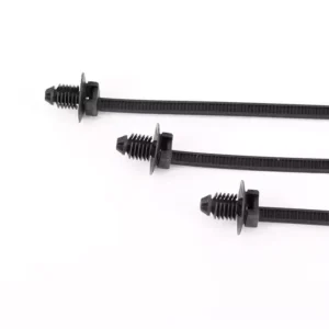 CHINEE Threaded Head Ties Nylon Fixed Head Cable Ties Automotive Wiring Harness Tie