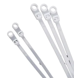 CHINEE UL Approved Nylon 66 Self Locking Screw Mount Cable Ties With Fixed Hole for Wire Harness 100pcs Bag