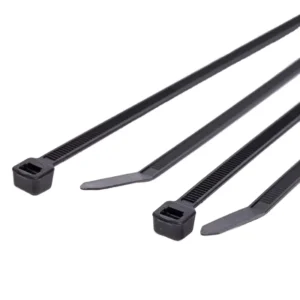 CHINEE UV Black Nylon Cable Ties 100 Pieces Self Locking Plastic Wire Ties in Black Indoor and Outdoor UV Resistant