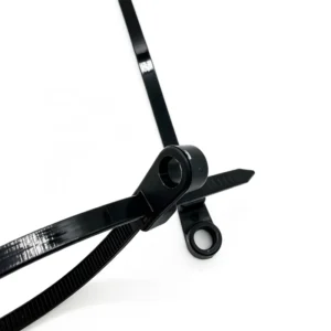 CHINEE UV Black Resistant Weather Resistant Self Locking Plastic Nylon Cable Ties With Mountable Head Hole for Screw Secure