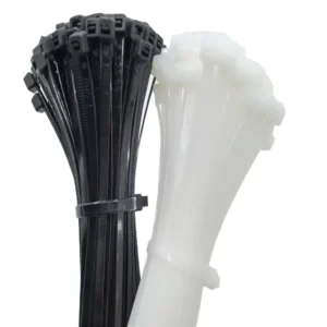 CHINEE UV Nylon Cable Ties Self-Locking Plastic Zip Ties in Black White Reusable 100mm Length