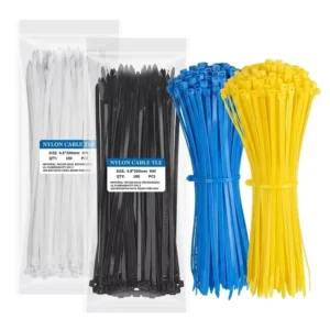 CHINEE UV Resistant Waterproof Nylon Cable Ties Self Locking PA66 Plastic Zip Ties for Outdoor and Industrial Wiring 350mm*4.8 mm