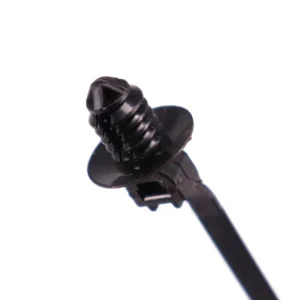 CHINEE Universal Black Plastic Cable Ties Nylon Self Locking Wire Fastening Zip Straps Self locking Push Mount Clips Fastening Clamps