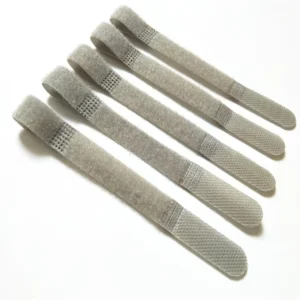 CHINEE Velcro Cable Tie P Type Drawstring Black Hook and Loop Strap Cable Tie for Clothes