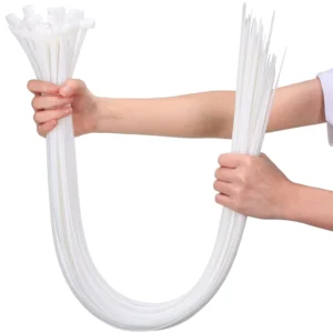 CHINEE W 10mm L400-1000mm White Self Locking Nylon Industrial Cable Tie Fasten Cable Organiser Wire Cable ZipTies