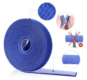 CHINEE WENHAO Cut Hand Tear Style Self Adhesive Heat Resistant Nylon Cable Tie Tape Double Sided Back to Back Hook Loop Roll Strong