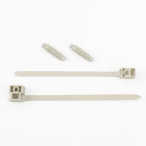 CHINEE Wall Mountable Cable Ties with Expansion Plug Nylon 66 Screw Hole Zip Ties for Concrete Wall Heavy Duty Mounting Cable Ties