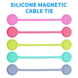 CHINEE Wholesales Price Custom Color Silicone Strong Magnetic Flexible Cable Tie Magnetic Twist Ties Cable Ties