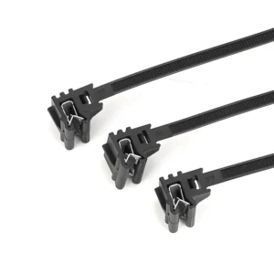 CHINEE X129 Self Locking Edge Clamp Cable Ties 4.6*160mm Nylon Zip Tie with Clip for Board Thickness 1 3mm