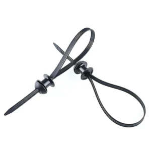 CHINEE X131 Self-Locking Chassis Nylon Cable Ties 7.6*280mm Single Hole Application Industrial Use Consists Three Parts