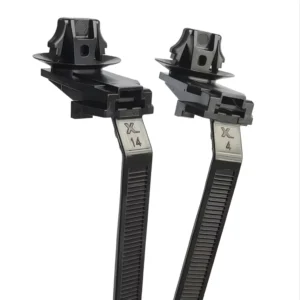 CHINEE X145 Self-Locking Cable Ties for Oval Hole 7*170mm Nylon Push Mount 0.5-3mm Plate Thickness & 7*12mm Hole Diameter