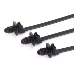 CHINEE X75 Fir Tree Head Zip Tie 4.6*210mm Christmas Tree Type Push Mount Cable Tie for Aperture 6.3 7mm Plate Thickness 0.5 7mm